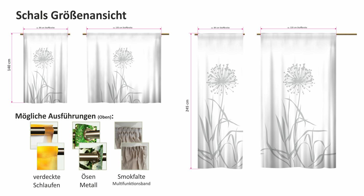 Vorhang Schal lichtgrau modern Vorhang